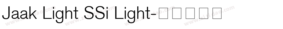 Jaak Light SSi Light字体转换